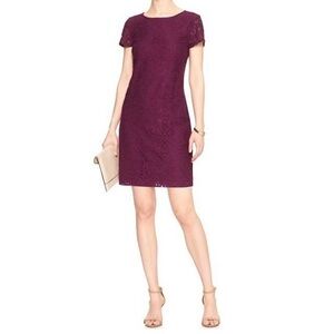Banana Republic Purple Sheath Mini Dress Crew Neck *Like New*